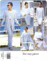 1727 VOGUE EZ LINED JACKET, LONG  SLEEVE DRESS,TOP, BOTTOMS, SCARF PATTERN 8-24